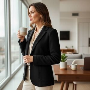 Talbots Charcoal Textured Jacket